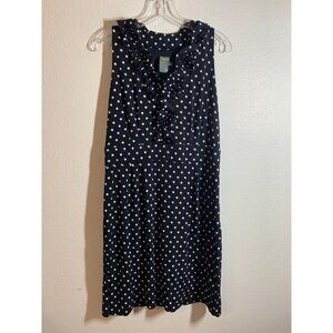 Taylor Business Casual Polka Dot Lined Dress Womens Size 14 Black AC9